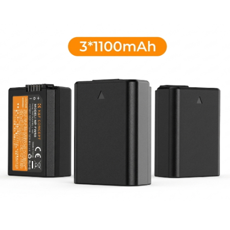 K&F Concept KF28.0037 - zestaw 3 akumulatorów NP-FW50 z ładowarką - 3x akumulator 1100mAh